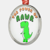 T-Rex de kracht van de RAWR Metalen Ornament (Links)