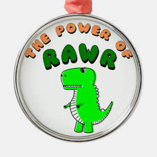T-Rex de kracht van de RAWR Metalen Ornament