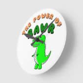 T-Rex de kracht van RAWR Ronde Klok (Hoek)