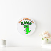 T-Rex de kracht van RAWR Ronde Klok (Huis)