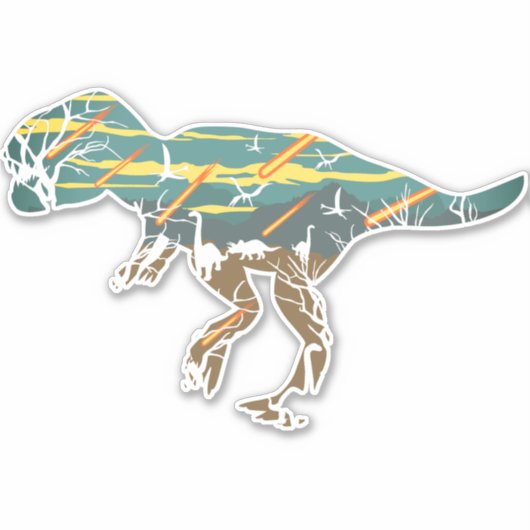 T-Rex de leeftijd van dinosauriërs Sticker (Voorkant)