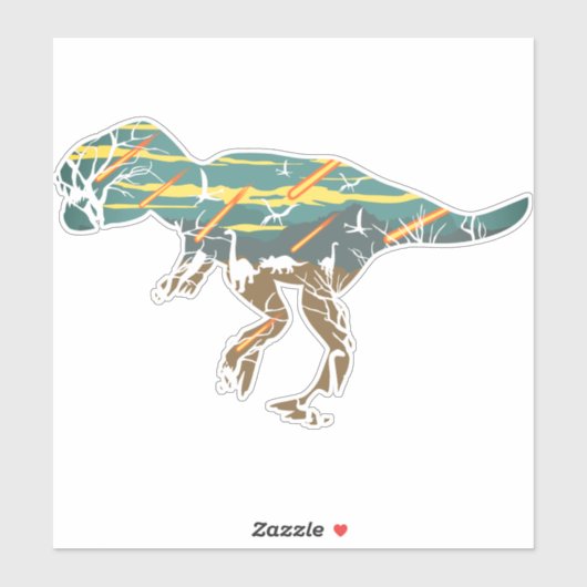 T-Rex de leeftijd van dinosauriërs Sticker (Vel)