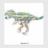 T-Rex De Tijdperk van Dinosauriërs Meteoren Sticker (Vel)