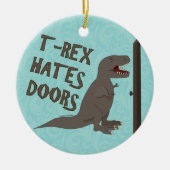 T-Rex-deuren Keramisch Ornament (Voorkant)
