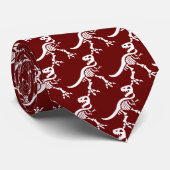 T-rex diep blauw stropdas (Opgerold)