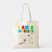 T Rex Dino I are Warrior Autism Awareness Tote Bag (Achterkant)