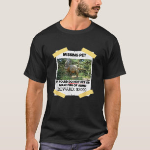 T Rex Dino Ontwerp Ontbrekend Huisdier Indien gevo T-shirt