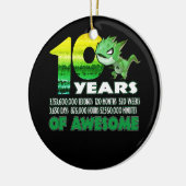 T-rex Dinosaur 10e Geweldige 10-jarige verjaardag Keramisch Ornament (Links)