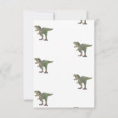 T-Rex Dinosaur 4e verjaardag Uitnodiging (Achterkant)