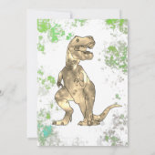 T rex Dinosaur 5e Verjaardagsfoto Kaart (Achterkant)