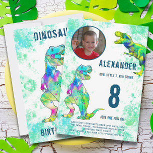 T-Rex Dinosaur 8e Verjaardagsfeestje Kaart
