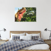 T Rex Dinosaur Art Wall Canvas Afdruk (Insitu (Slaapkamer))