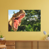 T Rex Dinosaur Art Wall Canvas Afdruk (Insitu (Woonkamer))
