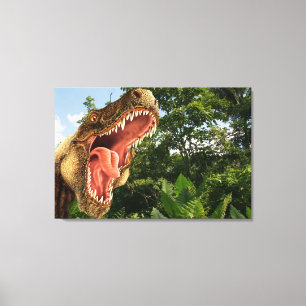 T Rex Dinosaur Art Wall Canvas Afdruk