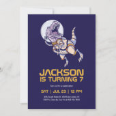 T-rex Dinosaur Astronaut Buitenspatie Kinderen, Bi Kaart (Voorkant)