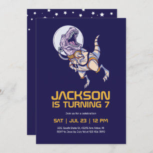 T-rex Dinosaur Astronaut Buitenspatie Kinderen, Bi Kaart