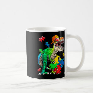 T Rex Dinosaur Autism Awareness Puzzle Piece Gifte Koffiemok