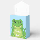 T-Rex Dinosaur Baby shower Blue Bedankdoosjes (Geopend)
