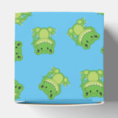 T-Rex Dinosaur Baby shower Blue Bedankdoosjes (Bovenkant)