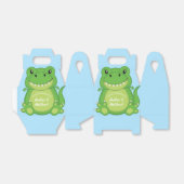 T-Rex Dinosaur Baby shower Blue Bedankdoosjes (Uitgevouwen)