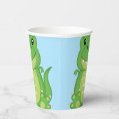 T-Rex Dinosaur Baby shower Blue Papieren Bekers (Rechts)