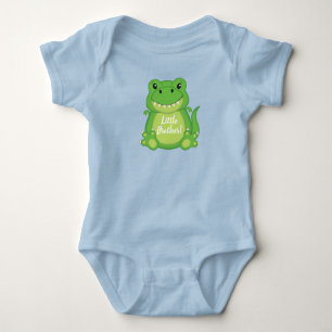 T-Rex Dinosaur Baby shower Blue Romper
