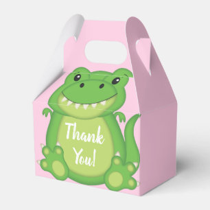 T-Rex Dinosaur Baby shower Roze Bedankdoosjes