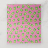 T-Rex Dinosaur Baby shower Roze Plaatskaartje (Binnenkant ongevouwen)