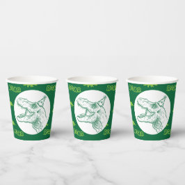 T-Rex Dinosaur Birthday Papieren Bekers
