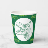 T-Rex Dinosaur Birthday Papieren Bekers (Voorkant)