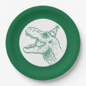 T-Rex Dinosaur Birthday Papieren Bordje (Voorkant)