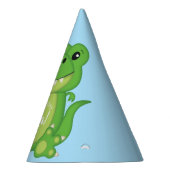 T-Rex Dinosaur Birthday Party Blue Feesthoedjes (Rechts)
