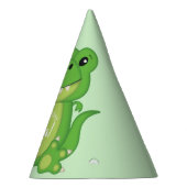 T-Rex Dinosaur Birthday Party Green Feesthoedjes (Rechts)