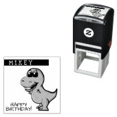 T Rex Dinosaur Birthday Party Zelfinktende Stempel (In situ)