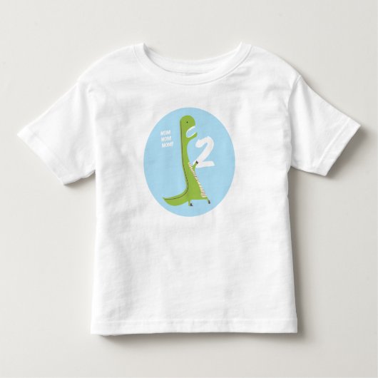 T-Rex Dinosaur Birthday Shirt | 2e verjaardag (Voorkant)