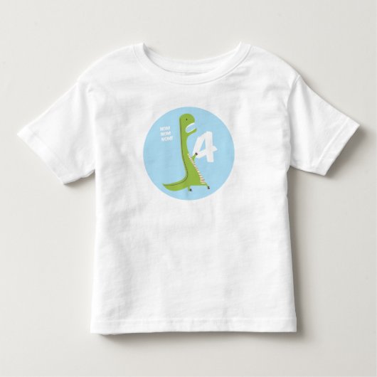 T-Rex Dinosaur Birthday Shirt | 4e verjaardag (Voorkant)
