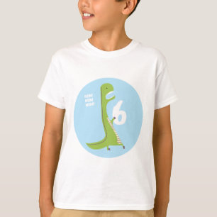 T-Rex Dinosaur Birthday Shirt 6e verjaardag