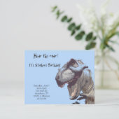 T-Rex Dinosaur Birthday Uitnodiging (Staand voorkant)