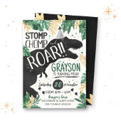 T-Rex Dinosaur Birthday Uitnodiging