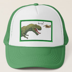 T-Rex Dinosaur Boop Tyrannosaurus Baseball Green Trucker Pet