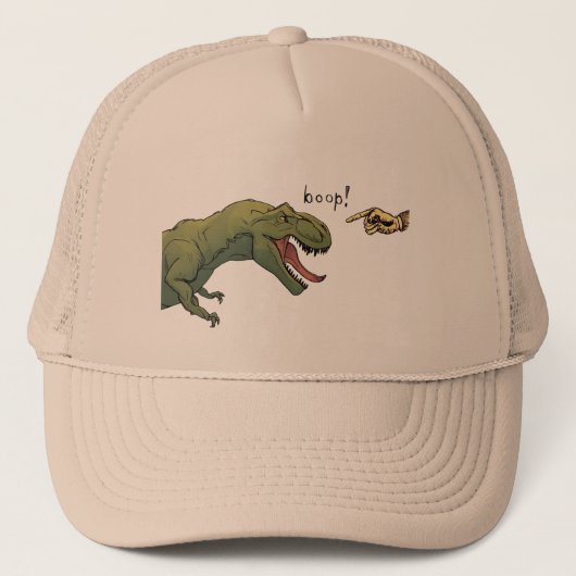 T-Rex Dinosaur Boop Tyrannosaurus Baseball Trucker Pet (Voorkant)