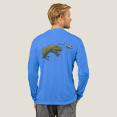 T-Rex Dinosaur Boop Tyrannosaurus Mannen Tri-Blend Shirt (Achterkant)