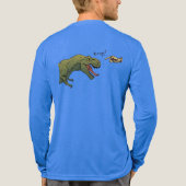 T-Rex Dinosaur Boop Tyrannosaurus Mannen Tri-Blend Shirt (Achterkant volledig)