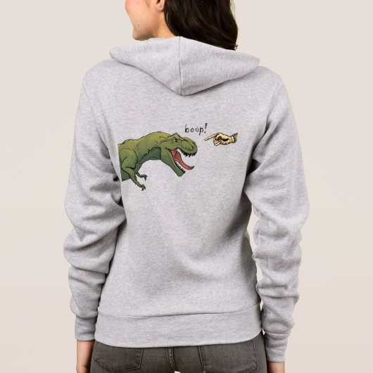 T-Rex Dinosaur Boop Tyrannosaurus vrouwen Hoodie (Achterkant)