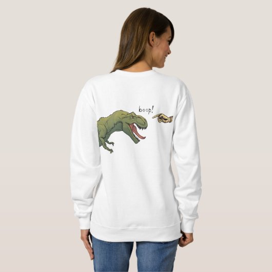 T-Rex Dinosaur Boop Tyrannosaurus vrouwen Trui (Achterkant volledig)