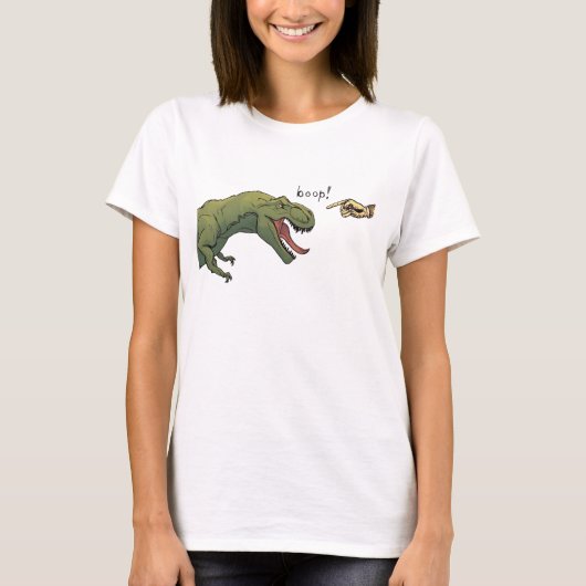 T-Rex Dinosaur Boop vrouwen Tyrannosaurus shirt (Voorkant)