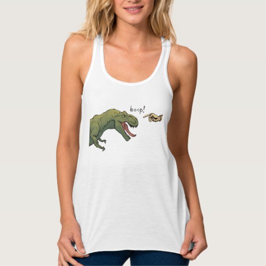 T-Rex Dinosaur Boop womens tanktop shirt (Voorkant)