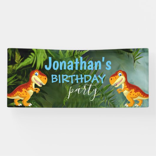 T REX Dinosaur Boy Banner (Horizontaal)