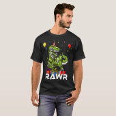 T-Rex Dinosaur Brul Verjaardagsfeest T-shirt (Voorkant volledig)
