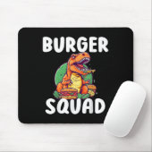 T-rex Dinosaur Burger Squad Hamburger Liefhebbers Muismat (Met muis)